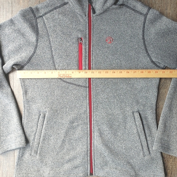 Grouse Mountain Men's Fleece Jacket Size Medium Full Zip Eco Gray Made in Canada - Picture 3 of 16